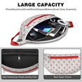 thumbnail image 4 of Fanny Pack Red and Yellow Christmas Pattern Waist Pack Bag,Running Cross Bag,Waterproof Large Fanny Packs for Women Men for Travel Running Hiking Cycling, 4 of 6