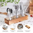 thumbnail image 5 of CB Accessories Mason Jar Glass Utensil Holder with Wood Caddy (Set of 3), 5 of 7