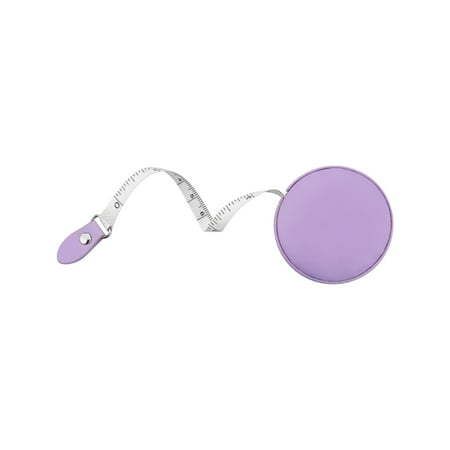 

PU Leather Sewing Tape Measure Retractable Portable Multipurpose Tailor Fabric Small Tape Measure for Tailor Body Chest Waist Sewing Violet
