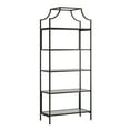 thumbnail image 4 of Sauder Harvey Park 5-Shelf Metal Framed Glass Bookcase, Black Finish, 4 of 12