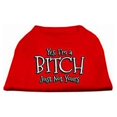 thumbnail image 1 of Yes Im a Bitch Just not Yours Screen Print Shirt Red XXL, 1 of 2