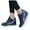 Blue, variant on Womens Hidden Height Increasing Mid Top Fashion Sneakers Breathable Mesh Wedge High Heel Tennis Walking Shoes