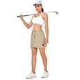thumbnail image 6 of Little Donkey Andy Women's Athletic Golf Tennis Skort 16 Inches Build-in Shorts Sports Skirt with Pockets Khaki L, 6 of 7