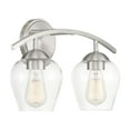 thumbnail image 4 of Trade Winds Hannah 2-Light Bathroom Vanity Light in Brushed Nickel, 4 of 5