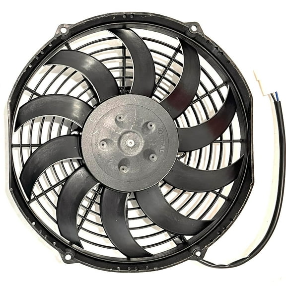SPAL Fan - 30100588 10" Pusher Curved Blades 12 Volt High-Performance 839 cfm VA11-AP7/C/I-57S 12V IP68 Waterproof Brushed Fan for Cooling Radiators, Oil Coolers, and Compact Applications etc.