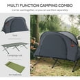 thumbnail image 4 of Outsunny Camping Tent Cot, Multifunctional Folding Tent Combo, Portable Off-Ground Tent Shelter with Self-Inflating Air Mattress and Carry Bag for 1 Person, 4 of 10