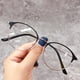 thumbnail image 1 of Montura de gafas unisex con marco de metal retro y espejo plano para mujer Montura de gafas redonda para mujer, 1 of 5