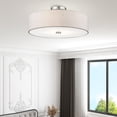 thumbnail image 2 of Livex Lighting Meridian 8" 4-Light Metal & Fabric Semi Flush in Brushed Nickel, 2 of 14