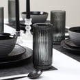 thumbnail image 3 of Stone Lain Dua 16-Piece Dinnerware Set Stoneware Borosilicate Glass Service for 4 Black, 3 of 6