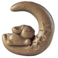 thumbnail image 3 of Wooden Carving Moon and Rabbit Pendant Bunny Pendant Hanging Decor Bag Hanging Charm, 3 of 8
