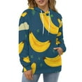 thumbnail image 4 of _Maine Banana Pattern (4) Men's Women Vintage 3D Hooded Sweatshirt - All-Season Loose Fit Streetwear, 4 of 6