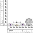 thumbnail image 3 of 925 Sterling Silver and 10K Yellow Gold Purple Amethyst and White Lab Grown Diamond Tennis Bracelet for Women (0.86 Cttw, Gemstone Birthstone, Heart Shape 5MM, Fully Adjustable up to 9 inch), 3 of 3