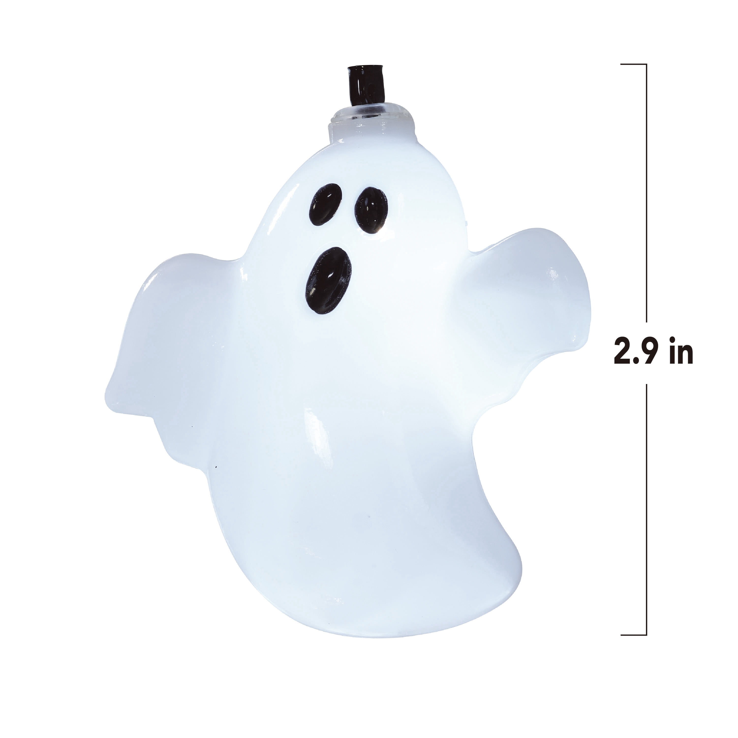 Indoor 10-Count Battery-Operated LED Ghost String Lights, Cool White, 4.5', Halloween by Way To Celebrate