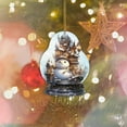 thumbnail image 4 of Christmas Snowman Glass Ball Ornament Flat 5-Piece Set - Hangs - Household Pendant, 4 of 9