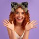 thumbnail image 3 of Diadema de cuero con orejas de gato y diseño punk para cosplay de Halloween y fiestas temáticas, 3 of 5