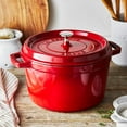 thumbnail image 2 of Staub Cast Iron Dutch Oven 5-qt Tall Cocotte, Made in France, Serves 5-6, Cherry, 2 of 16
