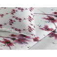 thumbnail image 3 of Ambesonne East Quilted Coverlet 3 Pcs, Petal Flower Ethnic Art, Queen Size, Fuchsia White, 3 of 4