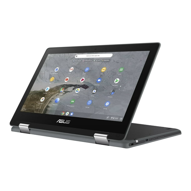 ASUS Chromebook Flip C214MA YS02T - Flip design - Intel Celeron N4000 / 1.1 GHz - Chrome OS - UHD Graphics 600 - 4 GB RAM - 32 GB eMMC - 11.6" touchscreen 1366 x 768 (HD) - Wi-Fi 5 - dark gray - with 1 year Domestic ADP with product registration