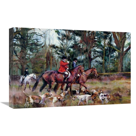Global Gallery's 'Foxhunt' By Marilyn Hageman Stretched Canvas Wall Art