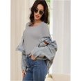thumbnail image 3 of Womens Long Sleeve T Shirt Scoop Neck Shirts Skinny Fitted Casual Basic Tops, 3 of 5