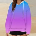 thumbnail image 2 of ZZwxWA Hoodies for Women Gradient Printed Long Sleeve Shirts Oversized Hooded Sweatshirts Cozy Soft Pullover Womans Hoodie Women's Printed Fashionable Casual Drawstring Hooded Sweater, 2 of 4