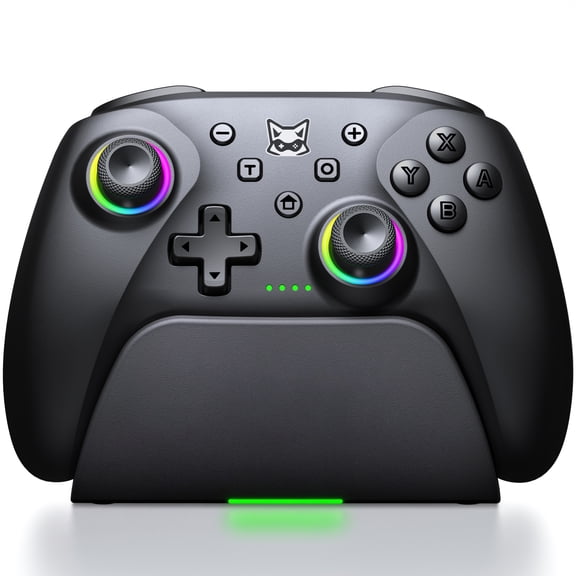 Switch 2 Controller,ESYWEN Switch 2 Pro Controller for Switch/OLED/Lite with Charging Dock, Hall Effect Joysticks & Triggers, Turbo, Macro