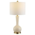 thumbnail image 3 of SAFAVIEH Gaetna 27 in. Mid-Century Glass Table Lamp, Ivory, 3 of 4