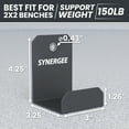thumbnail image 3 of Synergee Weight Bench or Rower Wall Rack - Durable Steel Construction, Space-Saving Wall-Mounted Holder for Home Gym & Fitness Equipment, Easy Installation., 3 of 6