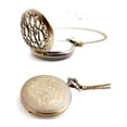 thumbnail image 4 of Reloj de bolsillo vintage, reloj de bolsillo de cuarzo con cadena, reloj de bolsillo con números romanos, reloj de bolsillo antiguo para hombres, mujeres, papá, fiesta de cumpleaños, 4 of 5