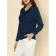 thumbnail image 5 of INSPIRE CHIC Women's Ruffle V Neck Office Button Front Vintage Blouse, 5 of 5