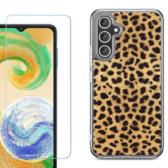 Phone Case for Samsung Galaxy A17 5G, with Screen Protector, by OneToughShield - Cheetah Gold/Black
