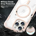 thumbnail image 5 of ELEHOLD Magnetic Designed for iPhone 12 Pro Case, Compatible with MagSafe, Military-Grade Drop Protection Not Yellowing Clear Phone Case for iPhone 12 Pro with Shockproof Bumper,Pink, 5 of 6