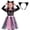 AB5 Black, variant on Tisuna Girls Halloween Dress Up Outfit Set Stylish Fit Cartoon Cat Print Long Sleeve Dresses With Matching Outfits 3 Pieces Halloween Festival Party Clothes Set For Age 2-12 Years