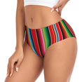 thumbnail image 2 of Balery Mexican Serape Blanket Stripes Ropa Interior de Algodón para Mujer con Dibujo – Braguitas Cómodas y Elásticas, Estilo Clásico-Large, 2 of 6