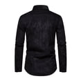thumbnail image 3 of Fashnice Chemise Homme Col à Revers Chemise Boutonnée Coupe Régulière Tunique de Vacances Noire m, 3 of 9