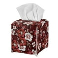 thumbnail image 7 of ZUXONGSY Floral Square Tissue Box Covers Modern PU Leather Tissue Box Holder Decorative Tissue Boxes Covers Wear Resistant Tissue Cover for Women Gifts for Women Friends, 7 of 7