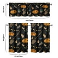 thumbnail image 6 of Pumpkin and Skeleton Halloween Curtains - Gothic Themed Kitchen Window Treatment with Valance, 6 of 6