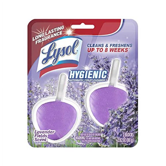 Lysol Automatic Bowl Toilet Cleaner, Lavender Fields Scent, 2 Ct, 6 Pack