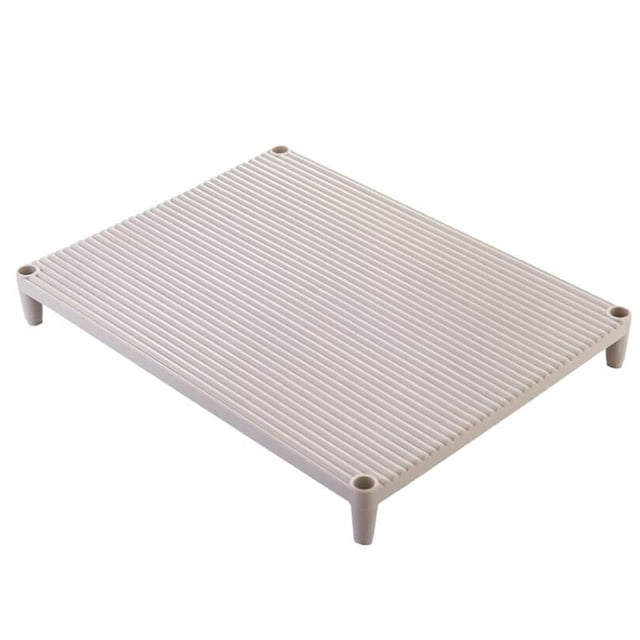 Contenedor de Pastelería Antiadherente Estante de Almacenamiento de La Bandeja de Dumpling Cuadrado Beige Macarena Bandeja apilable de la bola de masa hervida