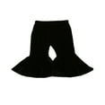 thumbnail image 1 of Children Autumn Velvet Flare Pants Solid Color Elastic Waistband Trousers, 1 of 10