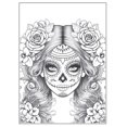 thumbnail image 5 of Day of the Dead - Coloring Book: 32 Festive Designs, All Ages, Dia De Los Muertos, Sugar Skull, Calaveras, La Catrina, Marigolds, Papel Picados, Ofrenda, Tradition, Spanish Holiday, De-Stress  Unwind, 5 of 5