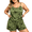 Dark Green, variant on Women's Plus Size Heart Print Cami Pajama Set, Soft Sleeveless Tank Top & Elastic Shorts Loungewear Pjs for Sleepwear （1X-5X)