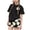 Black-1, variant on Girls Outfits Size 10-12 Crewneck Short Sleeve Tshirts and Shorts Girls Summer Clothes Two Piece Sets Purple B 13-14 Years