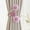 Purple, variant on Floral Curtain Ties Buckles, No-Drill Curtain Holdbacks, Decorative Flower Curtain Accessories for Living Room Bedroom