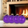 thumbnail image 4 of Glass Christmas Tree Ornaments - 50mm / 2" [12 Pieces] Designer Balls from Christmas by Krebs - Handmade Seamless Hanging Holiday Decorations for Trees (Royal Lilac Purple), 4 of 5