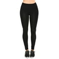 thumbnail image 3 of Women's Medium Weight Breathable Cotton Leggings (L, Black), 3 of 4