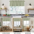 thumbnail image 5 of 2 Pack Sage Green Valance for Window Solid Color Kitchen Valance Rod Pocket Short Curtain Topper Decorative Window Treatment for Living Room Bedroom 54"x18", 5 of 8
