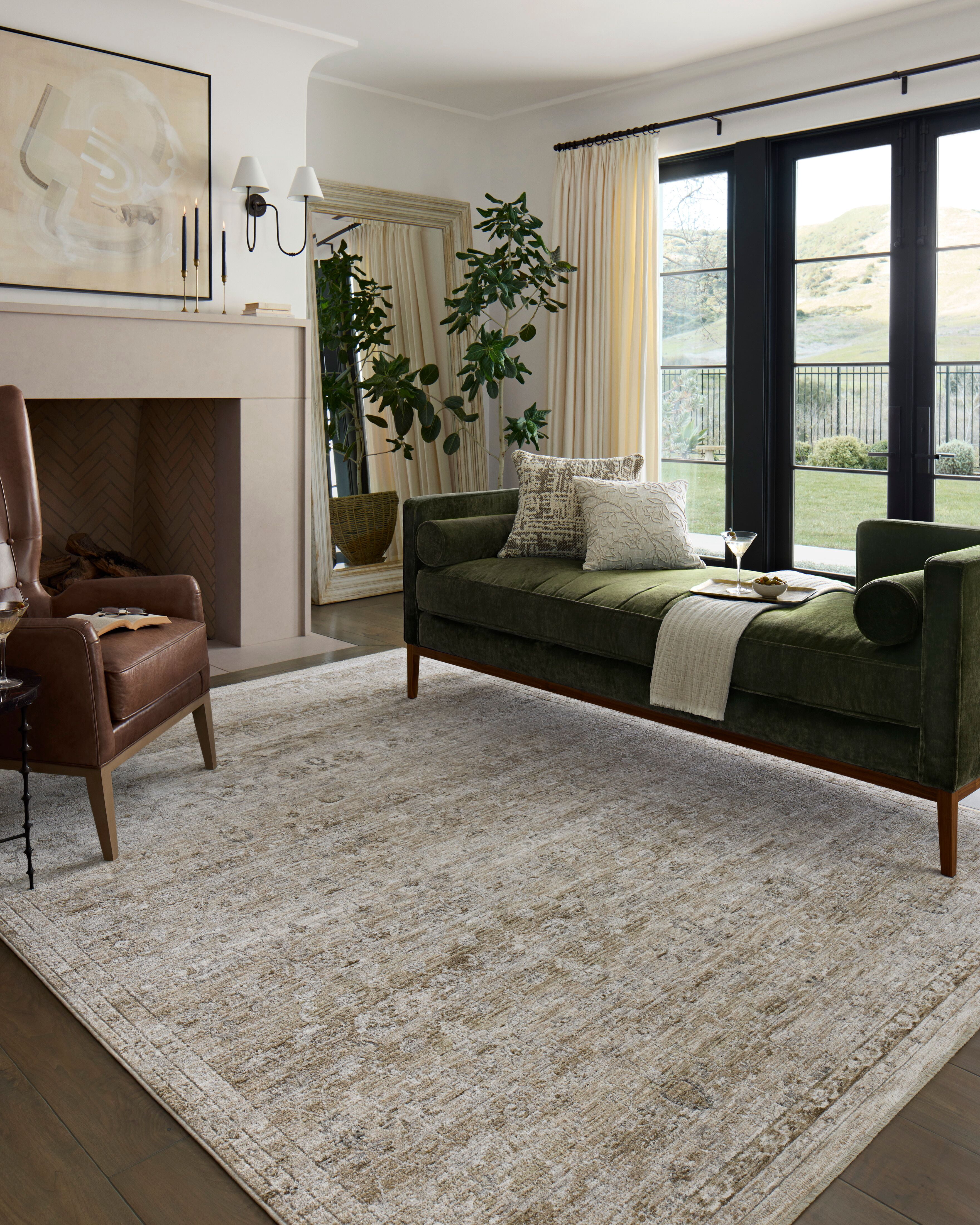 Loloi Tabitha Ivory / Khaki 3'-9" x 5'-9" Accent Rug