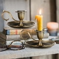 thumbnail image 6 of Ngheia Vintage Taper Candle Holders with Handle Tealight Candle Rack Candle Pillar Stand Victorian Style for Table Centerpiece Wedding Festive Halloween Mantel Decoration, 6 of 9