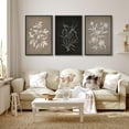 thumbnail image 2 of IDEA4WALL Framed Canvas Print Wall Art Set of 3 Minimalist Monochrome Flowers Illustration Pastel Vintage Floral Landscape Digital Art Boho Wall Decor Relax/Clam for Home Decor -, 2 of 5